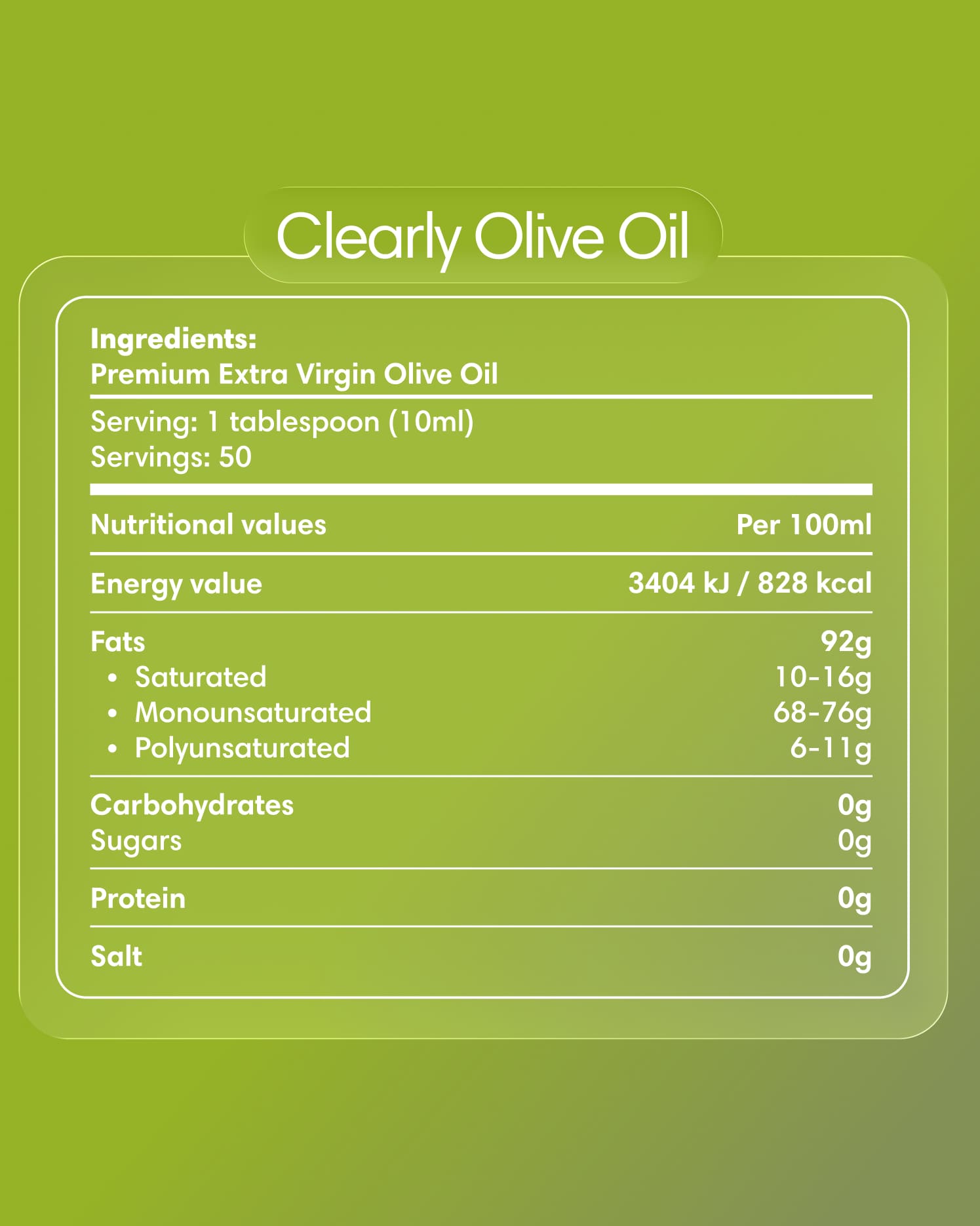  Clearly - Extra Virgin Olive Oil